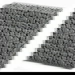 Coș gabion cu capace, sârmă galvanizată, 100 x 100 x 30 cm, Casa Practica
