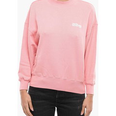 REINA OLGA Open 22 Brushed Cotton Crew-Neck Sweatshirt With Contrasting Pink, REINA OLGA
