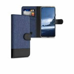 Husa pentru Google Pixel 5 Kwmobile, rezistent la socuri, rezistent la zgarieturi, textil, Albastru