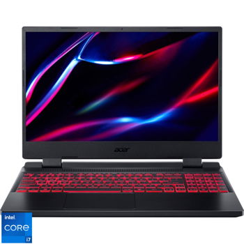 Laptop Acer Gaming 15.6'' Nitro 5 AN515-58, FHD IPS 144Hz, Procesor Intel® Core™ i7-12700H (24M Cache, up to 4.70 GHz), 16GB DDR4, 512GB SSD, GeForce RTX 3060 6GB, No OS, Obsidian Black