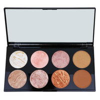 Makeup Revolution Paletă de fard de obraz și iluminator Golden Desire, 8 culori