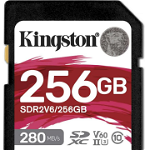 Card de Memorie Kingston SDXC Canvas React Plus Class 10 UHS-II 256GB, KINGSTON