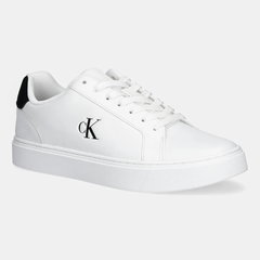 Calvin Klein Sneakers Classic Cupsole Laceup Lth YM0YM01435 Alb Calvin Klein Sneakers Classic Cupsole Laceup Lth YM0YM01435 Alb