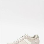 U.S. Polo Assn., Pantofi sport din piele ecologica cu detalii logo Exxy, Alb, 39
