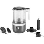 Mini tocator KITCHENAID 5KFCB519EDG, 1.18l, 240W, 2 treapte viteza, argintiu-negru