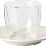 Pahar si farfuriuta espresso Villeroy & Boch Manufacture Rock Blanc, Villeroy&Boch