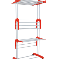 Uscator de rufe vertical pliabil cu suport de umerase Portocaliu, GAVE