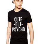 Tricou negru barbati - Cute but PSYCHO, XL