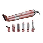 Set Uscator De Par Gemei, 7 Accesorii, 3 Trepte De Temperatura, 2200W, Pink/Silver, Gemei