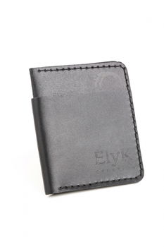 Portofel barbati din piele naturala, lucrat si cusut manual, Aris, Handmade, Negru, Produs in Romania, ElyK Creation