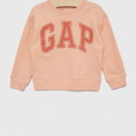 GAP bluza copii culoarea portocaliu, cu imprimeu, Gap