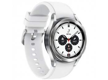 Smartwatch Samsung Galaxy Watch 4 Classic SM-R880, Bratara Cauciuc 42mm, Rezistent la apa si praf (Argintiu)