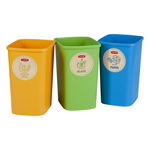 Coșuri de gunoi 3 buc. de reciclat din plastic 9 l Eco – Curver, Curver