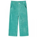 Pantaloni de copii din velur, verde mentă, 104, Casa Practica