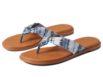 Incaltaminte Femei Cole Haan Fiona Thong Slide Sandal China Blue Ikat CanvasMedium Gum Outsole, Cole Haan