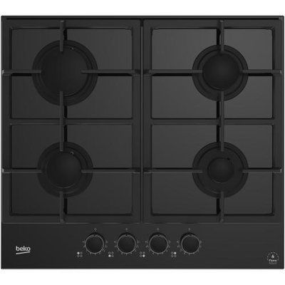 Plita incorporabila Beko HILG64325SDX, Gaz, 4 arzatoare, Flame Adjust, Gratar fonta, High-Eficiency Gas Burner, Dark Inox