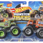 Set 2 masinute Hot Wheels Monster Truck - Gotta Dump si Will Trash It All