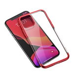 Husa Apple iPhone 11 Pro Max, Baseus Shining Case, 6.5 inch, Transparent / Rosu, Baseus