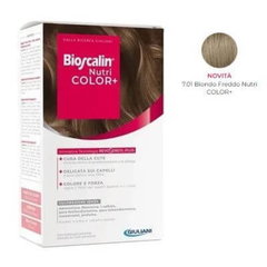 Bioscalin nutri color+ 7.01 cremă colorantă blond rece 40 ml + cremă detector 60 ml + șampon 12 ml + balsam 12 ml + mănuși de unică folosință,