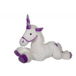 Unicorn alb cu mov jucarie din plus 80 cm