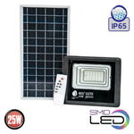 Proiector cu panou solar Horoz, Tiger-25w, 6400k, 465ml, IP65, cu telecomanda / EXT 068-012-0025 Engros, 