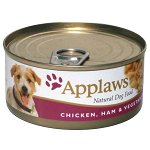 APPLAWS Conservă pentru câini, cu Pui, Şuncă şi Legume 156g, Applaws