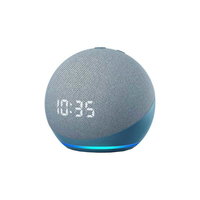 Boxa inteligenta cu ceas Amazon Echo Dot 4, Control Voce Alexa, Wi-Fi, Bluetooth, Albastru