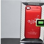Carcasa cu baterie suplimentara iPhone4/4S Rosie 1800mAh, la doar 89 RON in loc de 229 RON, new-gadget.ro