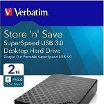 Dysk zewnętrzny HDD Verbatim Dysk zewnętrzny Verbatim 2TB 3.5` Store n Save 2Gen czarny USB 3.0, Verbatim