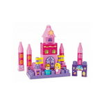 Set constructie piese mari roz Winfun Castel Printese 35 piese si turn cu melodii