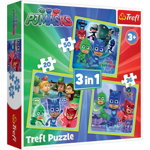 Trefl - Puzzle personaje Pregatiti de actiune , Puzzle Copii , 3 in 1, piese 106, Multicolor