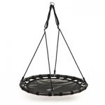 Leagan Pentru Copii Rotund Tip Cuib de Barza Suspendat 100 cm Ecotoys Negru, ets_EDIMIR6300