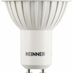 Bec led Heinner HLB-5WGU103K, GU10, 5W - echivalent 30W, lumina calda (3000k), 300 lumeni, durata de viata 15.000 ore, CRI >80Ra, clasa energetica A+, Heinner