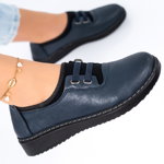 Pantofi Casual, culoare Bleumarin, material Piele ecologica - cod: P11571, Gloss