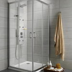 Cabina de dus Radaway Premium Plus D, 800x900x1900 mm, sticla transparenta, Easy Clean, profil crom