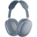 Casti over-ear wireless P9, Bluetooth 5.0, Bass, 40mm, AUX, Radio FM, Blue, NYTRO