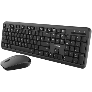 Wireless combo set Wireless keyboard with Silent switches 104 keys  UK&US 2 in 1 layout optical 3D Wireless mice 100DPI black