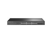 Switch TP-Link TL-SG3428X-UPS, Jetstream, managed L2+, 24× 10/100/1000 Mbps RJ45, 4× 10G SFP, 1× RJ45 Console Port, 1× Micro-USB Console Port, UPS power supply, Fanless, Rack Mountable, Switching Capacity 128 Gbps, Packet Forwardi, TP-Link