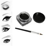 Set Eyeliner Cream Negru cu Pensula de Aplicare, Waterproof, OEM