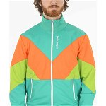 Palm Angels Zipped Colorblock Mock Neck Sweatshirt Multicolor