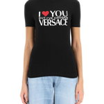 Versace Slogan T-Shirt NERO
