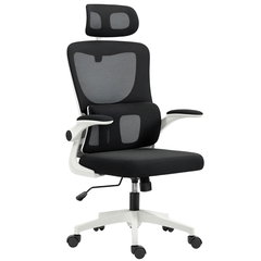 Scaun de birou ergonomic, Vinsetto, suport lombar, inaltime ajustabila, negru, 60x59x114-122cm