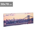 tablou decorativ cu led - ,,new york" - 2 x aa, 38 x 78 cm, Family Pound