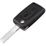 Cheie completa cu chip si telecomanda pentru Peugeot, Citroen, 2 butoane, 433 MHZ CE0536 ASK ID46 Chip, HU83, GAGET AUTO