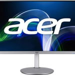 Monitor IPS LED ACER 31.5" CB322QKsemipruzx, UHD 3840 x 2160, HDMI, DisplayPort, Boxe, Pivot Argintiu