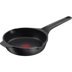 Tigaie Tefal Robusto, 26 cm, inductie, invelis antiaderent din titan, aluminiu turnat, indicator Thermo-Signal, margini turnare, maner lateral integrat, negru