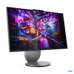 Sistem All-in-One Lenovo Yoga AIO 27IAH10 cu procesor Intel Core Ultra 7 255H pana la 5.1GHz, 27'' QHD, IPS, 120Hz, Touch, 16GB LPDDR5x, 1TB SSD, Intel Arc 140T Graphics, No OS, Luna Grey