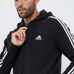 adidas hanorac de bumbac bărbați, culoarea negru, cu glugă, cu imprimeu IC0433, adidas