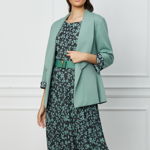 Compleu Aura cu sacou verde mint si rochie neagra, 