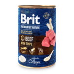 Brit Premium By Nature, Vită și Burtă, Conservă hrană umedă fără cereale câini, (pate), 800g, Brit